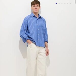 Alex Mill Blue Striped Button-Up Shirt